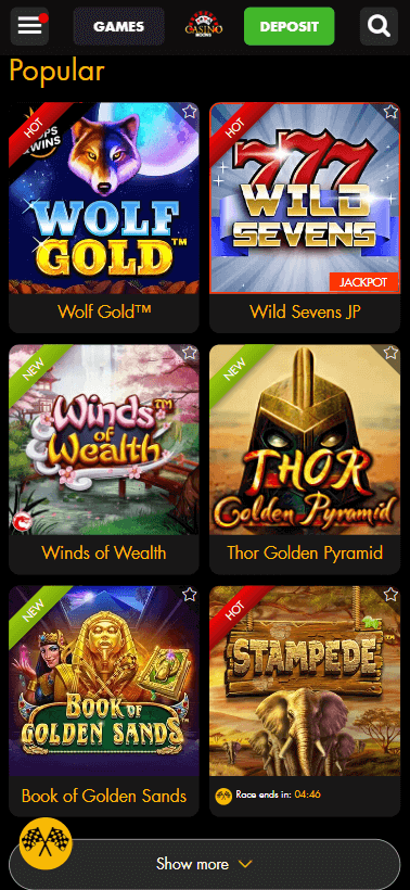 Casino Moons Mobile Preview 1