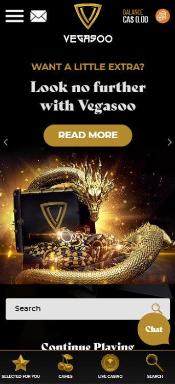 Vegasoo Casino Mobile Preview 1
